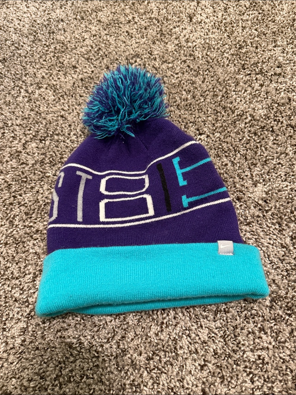 Purple & Teal Nike Stocking Hat